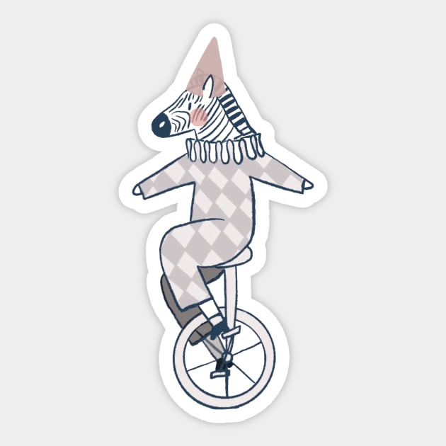 Circus Zebra Sticker by Cati Daehnhardt